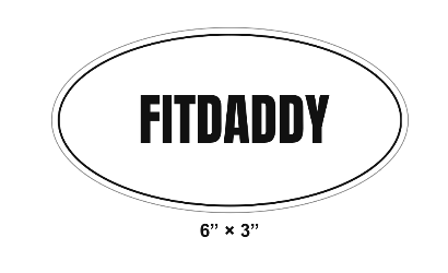 3" x 6" Oval Sticker - B&W