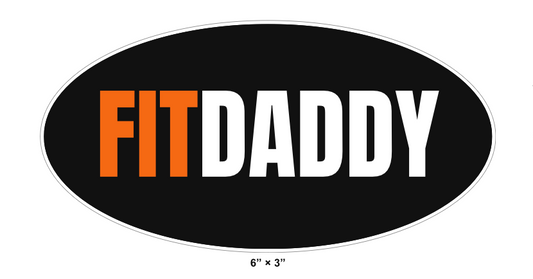 3" x 6" Oval Sticker - B & Orange